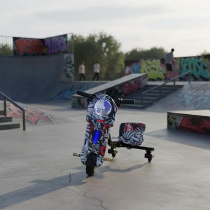 صورة سكوتر درفت كهربائي 3 عجلات ميني موديل 2025